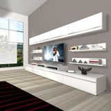 Decoraktiv Ekoflex 360Y Mdf Parlak Beyaz Tv Sehpa Ünitesi