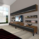 Decoraktiv Ekoflex 360Y Mdf Silver Siyah Ceviz Tv Sehpa Ünitesi