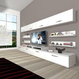 Decoraktiv Ekoflex 360Y SLM Tv Parlak Beyaz Sehpa Ünitesi