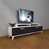Decoraktiv Ekoflex 4 SLM Retro TV Sehpa Ünitesi - Beyaz Siyah