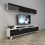 Decoraktiv Ekoflex 5 SLM Retro TV Sehpa Ünitesi - Beyaz Siyah