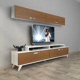 Decoraktiv Ekoflex 5 SLM Retro TV Sehpa Ünitesi - Ceviz Beyaz