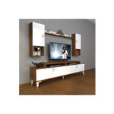 Decoraktiv Ekoflex 5DA Ceviz Beyaz Mdf Tv Ünitesi