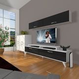 Decoraktiv Ekoflex 6y SLM Retro TV Sehpa Ünitesi - Beyaz Siyah