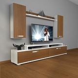 Decoraktiv Ekoflex 7 Slm Ceviz Beyaz Tv Sehpa Ünitesi