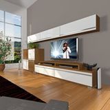 Decoraktiv Ekoflex 8 Mdf Tv Ünitesi Tv Sehpası - Ceviz - Beyaz