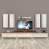 Decoraktiv Ekoflex 8d MDF Retro TV Sehpa Ünitesi - Beyaz Ceviz