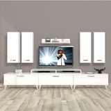 Decoraktiv Ekoflex 8d SLM Retro TV Sehpa Ünitesi - Parlak Beyaz