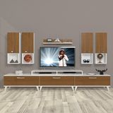 Decoraktiv Ekoflex 8da MDF Retro TV Sehpa Ünitesi - Beyaz Ceviz