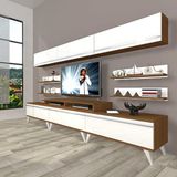 Decoraktiv Ekoflex 8y MDF Retro TV Sehpa Ünitesi - Beyaz Ceviz