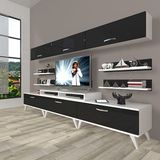 Decoraktiv Ekoflex 8y SLM Retro TV Sehpa Ünitesi - Beyaz Siyah