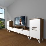 Decoraktiv Ekoflex On2 SLM Retro TV Sehpa Ünitesi - Ceviz Beyaz