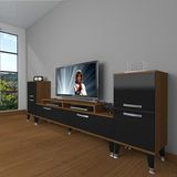 Decoraktiv Ekoflex ON2 Slm Silver Ceviz Siyah Tv Sehpa Ünitesi
