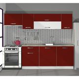 Decoraktiv Ekol 240 Bordo Hazır Mutfak Dolabı