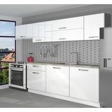Decoraktiv Ekol 240 Parlak Beyaz Hazır Mutfak Dolabı