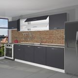 Decoraktiv Ekol 280 Mdf Hazır Mutfak Dolabı - Tezgah Dahil - Antrasit