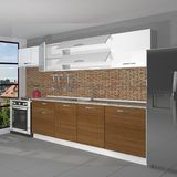 Decoraktiv Ekol 280 MDF Hazır Mutfak Dolabı - Tezgah Dahil - Ceviz Beyaz