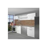 Decoraktiv Elite 220 Parlak Beyaz Hazır Mutfak Dolabı