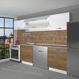 Decoraktiv Elite 220 Pera Beyaz Hazır Mutfak Dolabı
