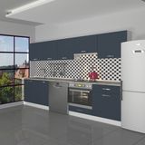 Decoraktiv Elite 280 Ankastre Fırın Modüllü Mdf Hazır Mutfak Dolabı - Tezgah Dahil - Antrasit