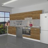 Decoraktiv Elite 280 Ankastre Fırın Modüllü Mdf Hazır Mutfak Dolabı - Tezgah Dahil - Naturel Pera