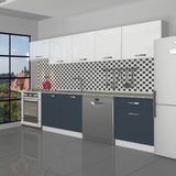 Decoraktiv Elite 280 Mdf Hazır Mutfak Dolabı - Tezgah Dahil - Antrasit - Beyaz