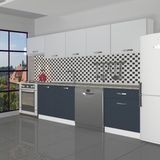 Decoraktiv Elite 280 Mdf Hazır Mutfak Dolabı - Tezgah Dahil - Antrasit - Buz Gri - Antrasit - Gri