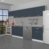Decoraktiv Elite 280 Mdf Hazır Mutfak Dolabı - Tezgah Dahil - Antrasit