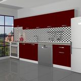 Decoraktiv Elite 280 Mdf Hazır Mutfak Dolabı - Tezgah Dahil - Bordo