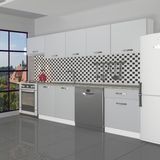 Decoraktiv Elite 280 Mdf Hazır Mutfak Dolabı - Tezgah Dahil - Buz Gri - Açık Gri