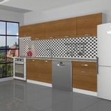 Decoraktiv Elite 280 Mdf Hazır Mutfak Dolabı - Tezgah Dahil - Naturel Ceviz