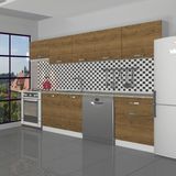 Decoraktiv Elite 280 Mdf Hazır Mutfak Dolabı - Tezgah Dahil - Naturel Pera