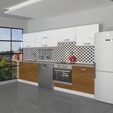 Decoraktiv Elite 280 Y MDF Ceviz Beyaz Hazır Mutfak Dolabı