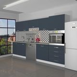 Decoraktiv Elite 280Q Ankastre Boy Dolaplı Mdf Hazır Mutfak Dolabı - Tezgah Dahil - Antrasit