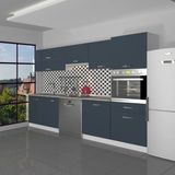 Decoraktiv Elite 280Y Ankastre Boy Dolaplı Mdf Hazır Mutfak Dolabı - Tezgah Dahil - Antrasit