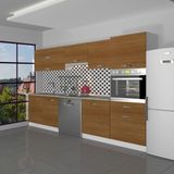 Decoraktiv Elite 280Y Ankastre Boy Dolaplı Mdf Hazır Mutfak Dolabı - Tezgah Dahil - Naturel Ceviz