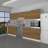 Decoraktiv Elite 280Y Ankastre Boy Dolaplı Mdf Hazır Mutfak Dolabı - Tezgah Dahil - Naturel Pera