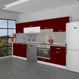 Decoraktiv Elite 280Y Ankastre Modüllü Mdf Hazır Mutfak Dolabı - Tezgah Dahil - Bordo