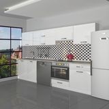 Decoraktiv Elite 280Y Ankastre Modüllü Mdf Hazır Mutfak Dolabı - Tezgah Dahil - Parlak Beyaz