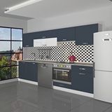 Decoraktiv Elite 280y Mdf Ankastre Fırın Modüllü Hazır Mutfak Dolabı - Tezgah Dahil - Antrasit