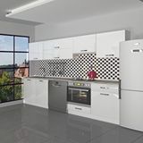 Decoraktiv Elite 280y Mdf Ankastre Fırın Modüllü Hazır Mutfak Dolabı - Tezgah Dahil - Parlak Beyaz