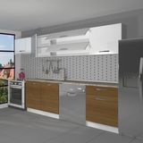 Decoraktiv Elite 280Y MDF Hazır Mutfak Dolabı Ceviz - Beyaz Modern Tasarım Geniş Depolama