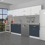 Decoraktiv Elite 280Y Mdf Hazır Mutfak Dolabı - Tezgah Dahil - Antrasit - Beyaz