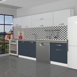 Decoraktiv Elite 280Y Mdf Hazır Mutfak Dolabı - Tezgah Dahil - Antrasit - Buz Gri - Antrasit - Gri