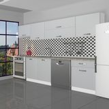 Decoraktiv Elite 280Y Mdf Hazır Mutfak Dolabı - Tezgah Dahil - Buz Gri - Açık Gri