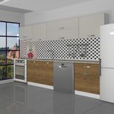 Decoraktiv Elite 280Y Mdf Hazır Mutfak Dolabı - Tezgah Dahil - Pera - Kumtaşı - Ahşap - Bej