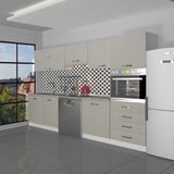 Decoraktiv Elite 280YQ Ankastre Boy Dolaplı Mdf Hazır Mutfak Dolabı - Tezgah Dahil - Kumtaşı
