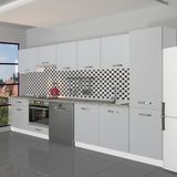 Decoraktiv Elite 325 Ankastre Fırın Modüllü Mdf Hazır Mutfak Dolabı - Tezgah Dahil - Buz Gri - Açık Gri