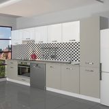 Decoraktiv Elite 325 Ankastre Fırın Modüllü Mdf Hazır Mutfak Dolabı - Tezgah Dahil - Kumtaşı - Beyaz - Çok Renkli