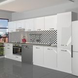 Decoraktiv Elite 325 Ankastre Fırın Modüllü Mdf Hazır Mutfak Dolabı - Tezgah Dahil - Parlak Beyaz